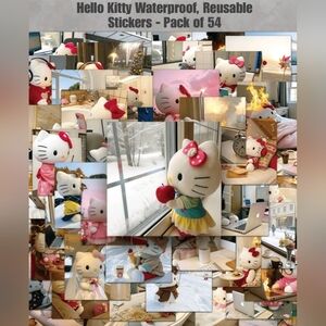 Hello Kitty Waterproof, Reusable Stickers - Pack of 54